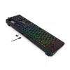 Redragon K762 TERRAFLARE PRO RGB juhtmevaba tihendkinnitusega mänguklaviatuur - 75% 82 klahvi, kolm režiimi, kuumvahetatav, Double-Shot PBT, must