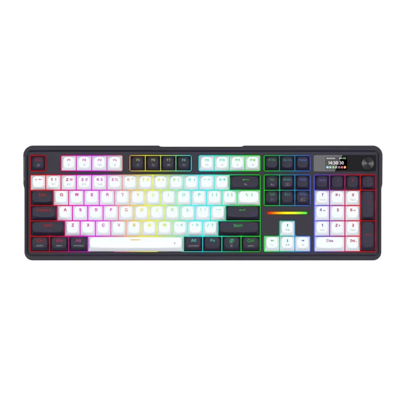 Redragon K762WB-RGB-PRO LCD täissuuruses gasket-mehaaniline klaviatuur - must