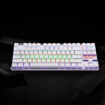 REDRAGON KUMARA mehaaniline 87 klahviga RGB-taustvalgustusega mänguklaviatuur - valge