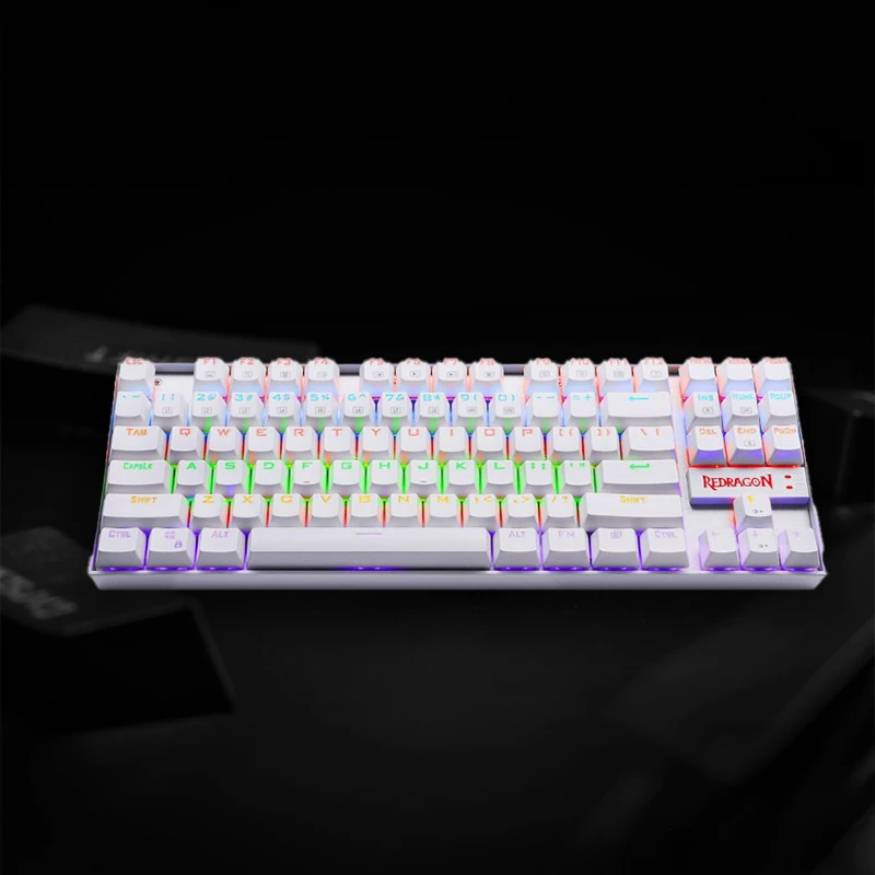 REDRAGON KUMARA mehaaniline 87 klahviga RGB-taustvalgustusega mänguklaviatuur - valge
