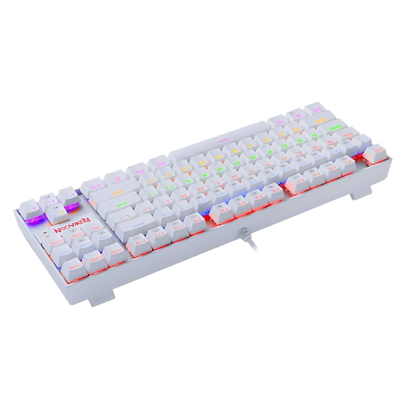REDRAGON KUMARA mehaaniline 87 klahviga RGB-taustvalgustusega mänguklaviatuur - valge
