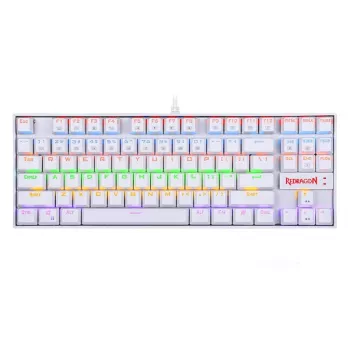 REDRAGON KUMARA mehaaniline 87 klahviga RGB-taustvalgustusega mänguklaviatuur - valge