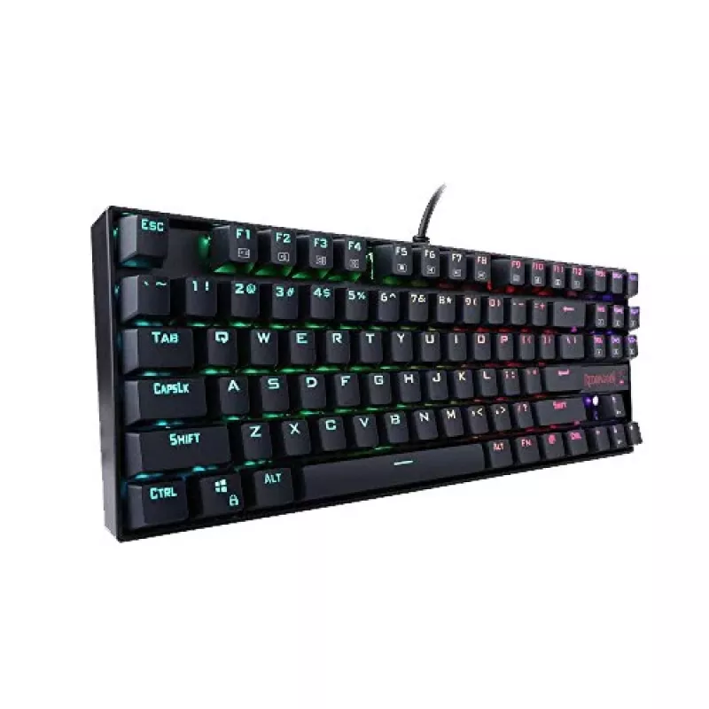 Redragon KUMARA RGB mehaaniline mänguklaviatuur - Tenkeyless 87-klahviline, Outemu Red lülitid, RGB taustavalgustus, must
