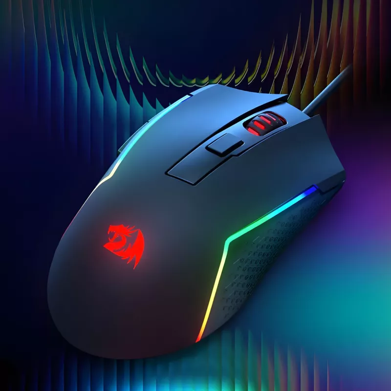 Redragon M616 TRIDENT 10000DPI RGB mänguhiir - must
