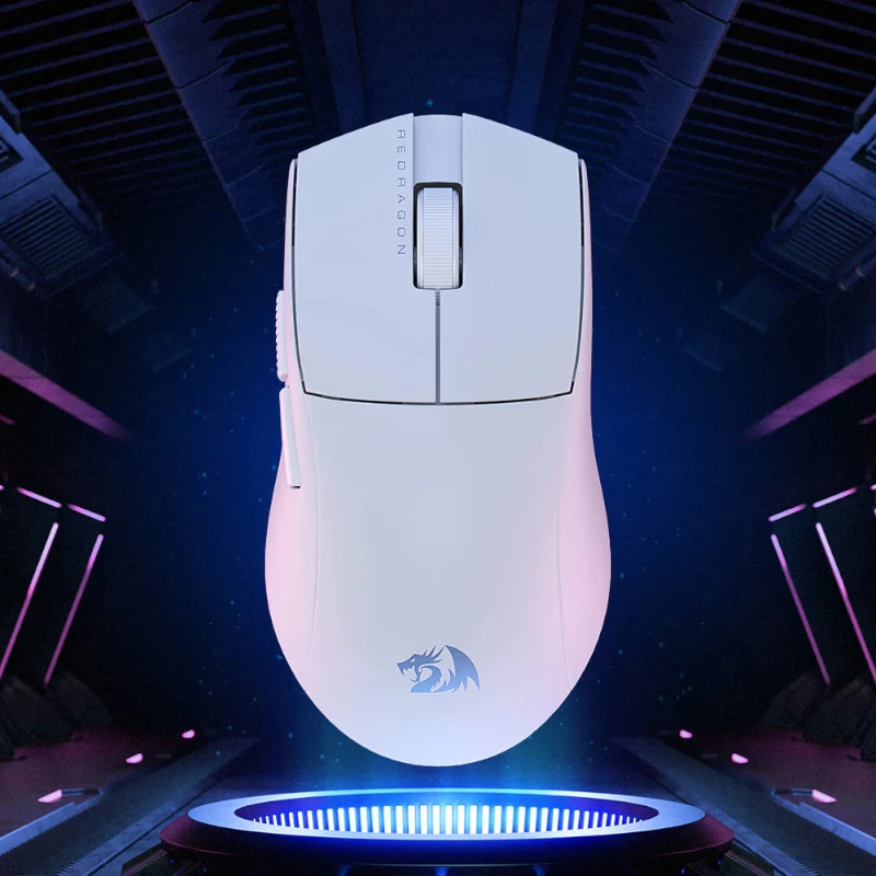Redragon M916 PRO 1K 3-režiimiline traadita mänguhiir – valge