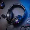 REDRAGON PANDORA H350 RGB Ümberkõrvaklapid mängimiseks eemaldatava mikrofoniga, 50mm draiverid, 3.5mm heli ja USB RGB toide, must
