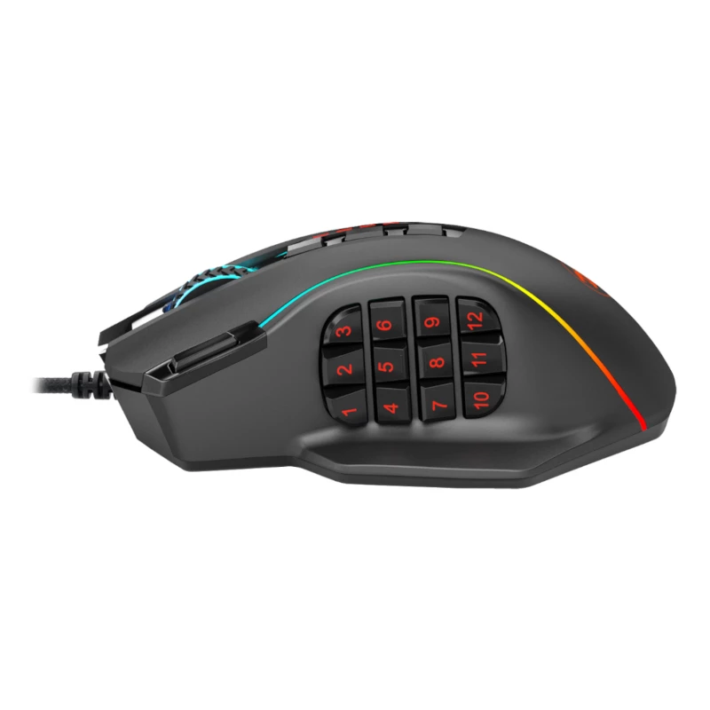REDRAGON PERDICTION 4 12400DPI RGB MMO Ergonoomiline mänguhiir - Must