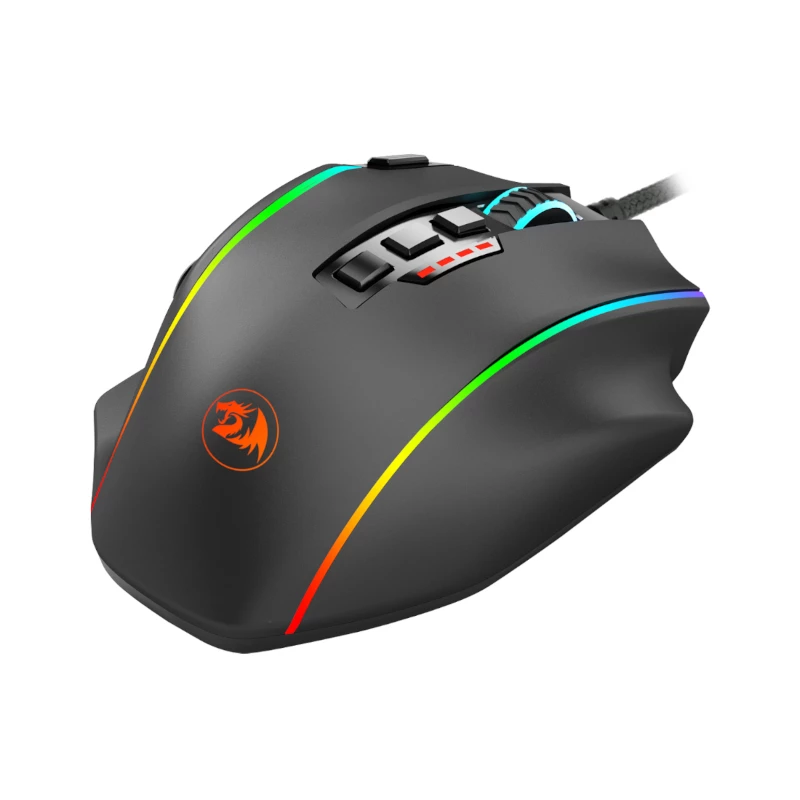 REDRAGON PERDICTION 4 12400DPI RGB MMO Ergonoomiline mänguhiir - Must