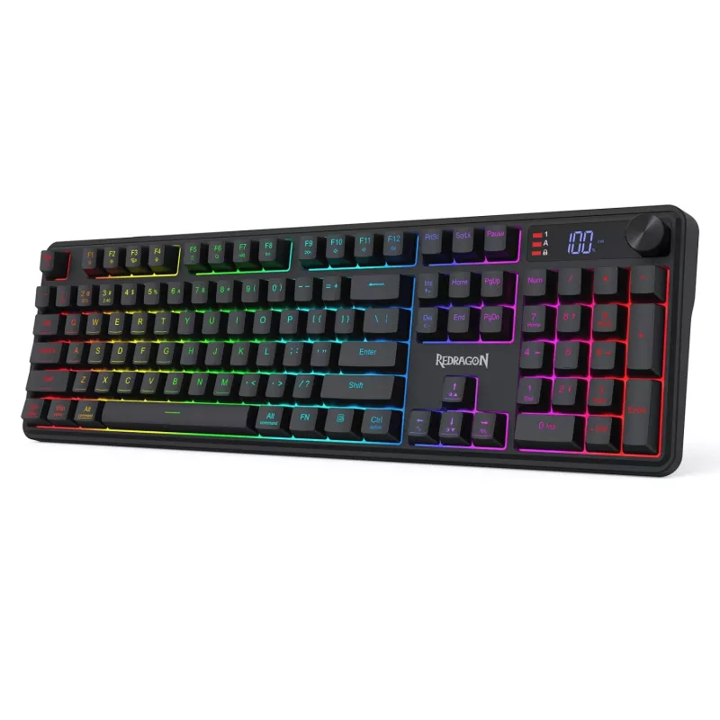 Redragon RM104 PRO VOLCANO RGB traadita membraaniga mänguklaviatuur - must