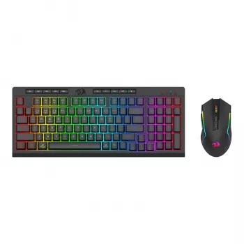 Redragon RYLO PRO S142 kolme režiimiga RGB mänguri klaviatuuri ja hiire komplekt
