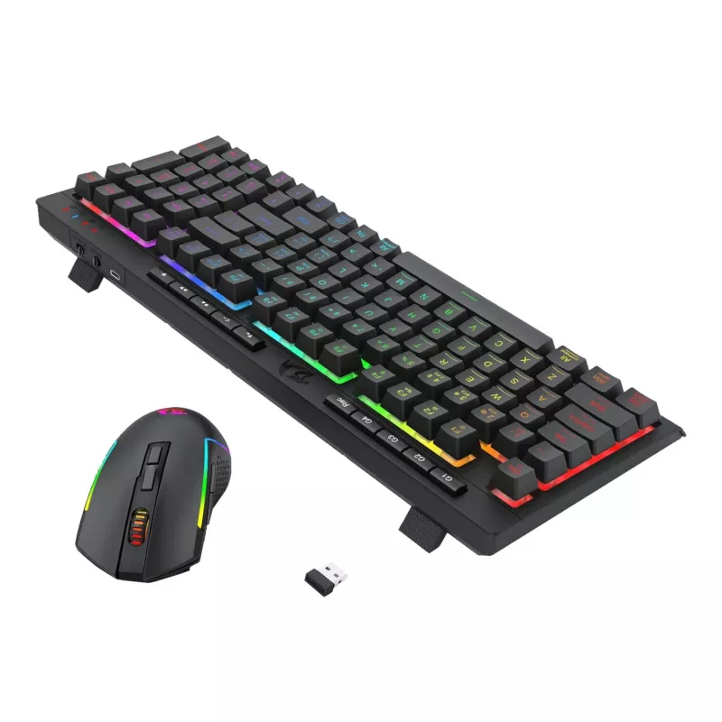 Redragon RYLO PRO S142 kolme režiimiga RGB mänguri klaviatuuri ja hiire komplekt