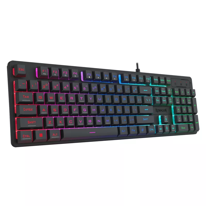 Redragon S107 RGB Gaming Essentials juhtmega mänguklaviatuuri ja hiire komplekt