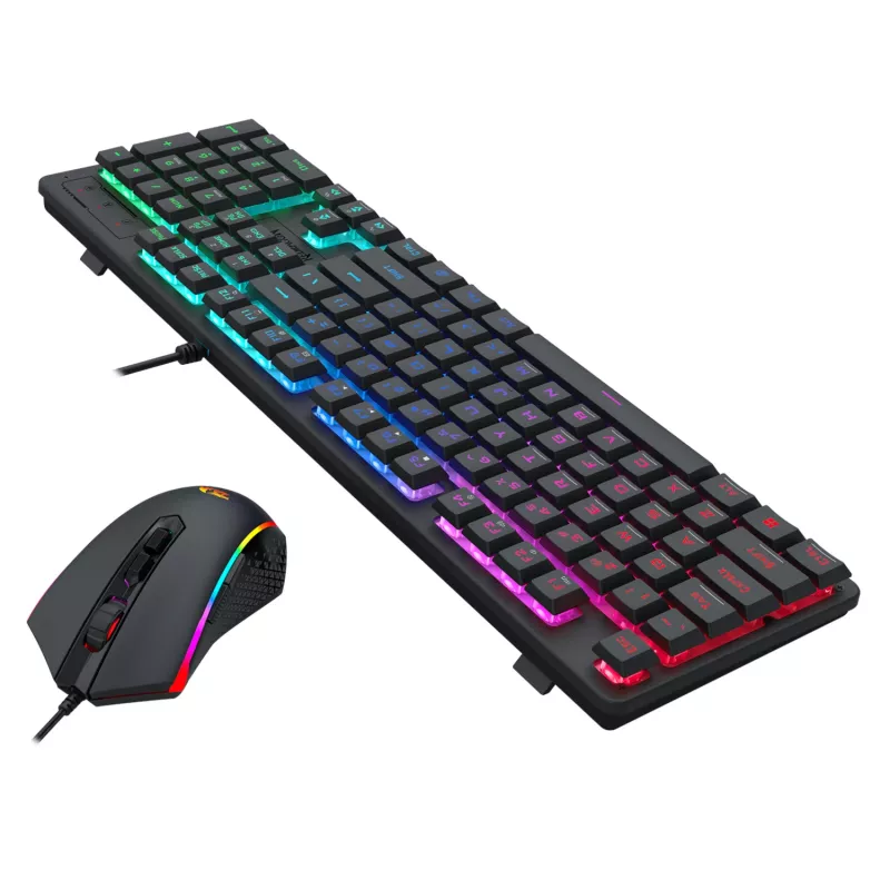 Redragon S107 RGB Gaming Essentials juhtmega mänguklaviatuuri ja hiire komplekt