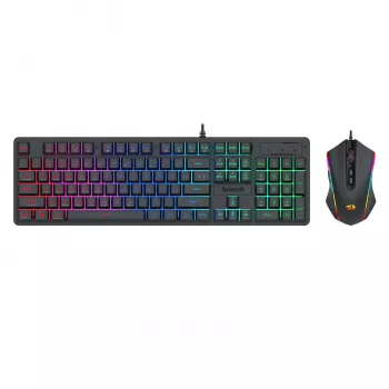 Redragon S107 RGB Gaming Essentials juhtmega mänguklaviatuuri ja hiire komplekt