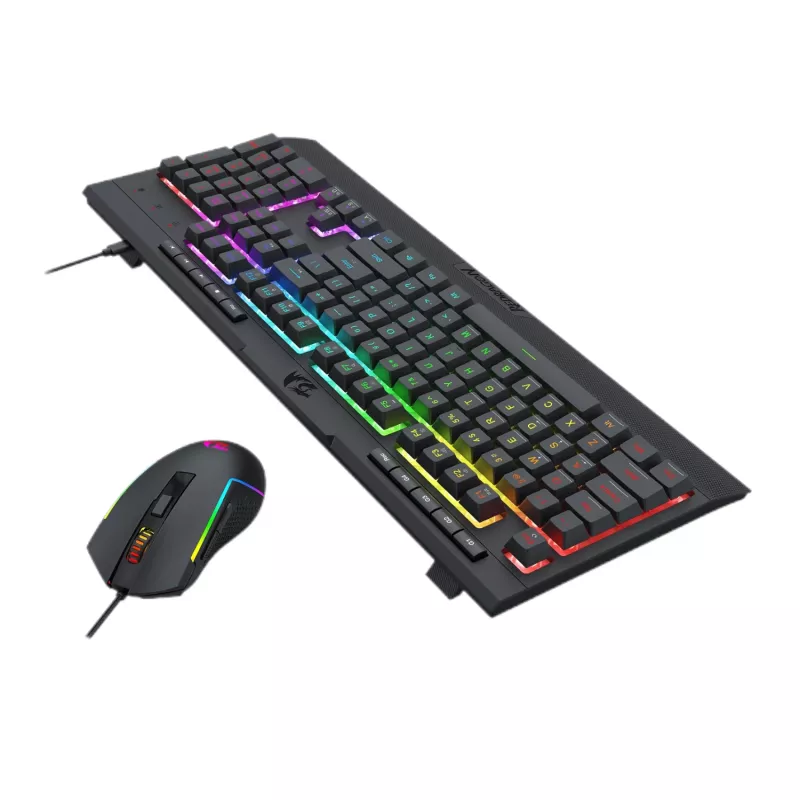 Redragon S151 RGB mänguklaviatuuri ja hiire komplekt - must