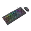 Redragon S151 RGB mänguklaviatuuri ja hiire komplekt - must