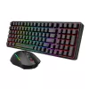 Redragon S162 RGB 3-režiimiline traadita mehaaniline mänguklaviatuur ja hiir komplekt - must