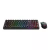 Redragon S162 RGB 3-režiimiline traadita mehaaniline mänguklaviatuur ja hiir komplekt - must