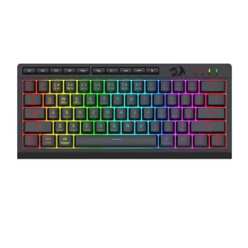 Redragon SHIVA K522 PRO RGB juhtmevaba mänguklaviatuur - kolme režiimiga TKL mehaaniline, kuumsahteldatavad punased lülitid, must