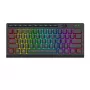 Redragon SHIVA K522 PRO RGB juhtmevaba mänguklaviatuur - kolme režiimiga TKL mehaaniline, kuumsahteldatavad punased lülitid, must