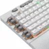 REDRAGON SHIVA membraanklaviatuur - valge, täissuuruses RGB-taustvalgustusega, 6 makroklahvi, eemaldatav randmetugi, juhtmega USB