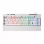 REDRAGON SHIVA membraanklaviatuur - valge, täissuuruses RGB-taustvalgustusega, 6 makroklahvi, eemaldatav randmetugi, juhtmega USB