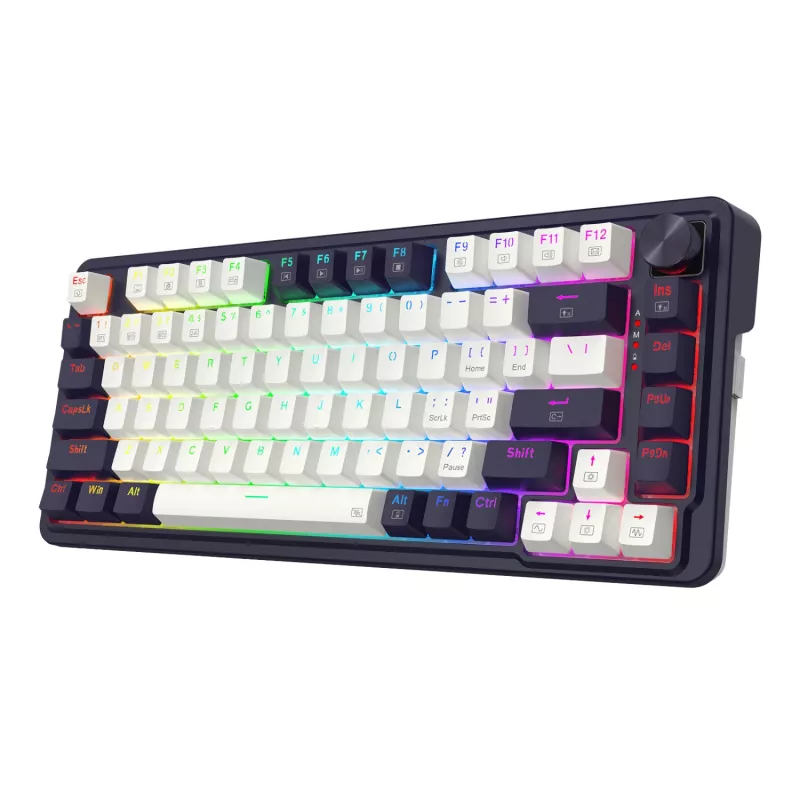Redragon UCAL K673 PRO 65% Tri-Mode juhtmevaba mehaaniline mänguklaviatuur - must (kuumvahetatav, gasket mount, RGB)
