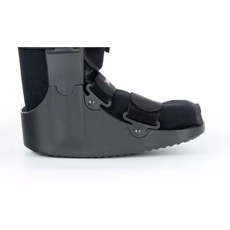 REH O-1183/XL lühike Air Walker saabas – pneumaatiline pahkluu ja jalalaba immobilisaator, kiiktald, must/hall, suurus XL