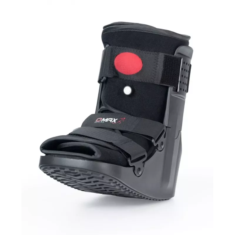 REH O-1183/XL lühike Air Walker saabas – pneumaatiline pahkluu ja jalalaba immobilisaator, kiiktald, must/hall, suurus XL