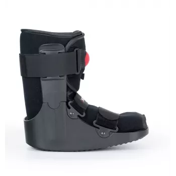 REH O-1183/XL lühike Air Walker saabas – pneumaatiline pahkluu ja jalalaba immobilisaator, kiiktald, must/hall, suurus XL