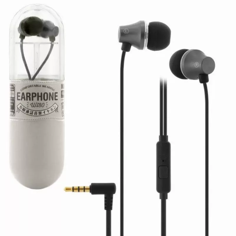 REMAX Universal WI80 Black Wired In-Ear Headphones with Microphone
