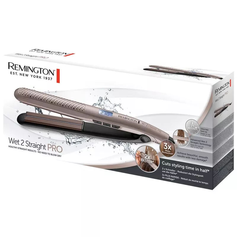 Remington Wet 2 Straight PRO juukse sirgendaja S7970 roosa/kuldne