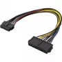 Renkforce ATX 14-pin kuni 24-pin toiteadapteri kaabel 0,25 m mitmevärviline 1430710