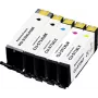 Renkforce ühilduv 5-osaline suure mahutavusega tindikassettide komplekt Canon PGI-570PGBK XL, CLI-571BK XL, CLI-571C XL, CLI-571M XL, CLI-571Y XL jaoks (must, fotomust, tsüaan, magenta, kollane) RF-6952434