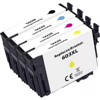 Renkforce ühilduv tindikassettide komplekt Epson 603XL jaoks (must, tsüaan, magenta, kollane) RF-I-E-603XLBKCMY4PK RF-7187228