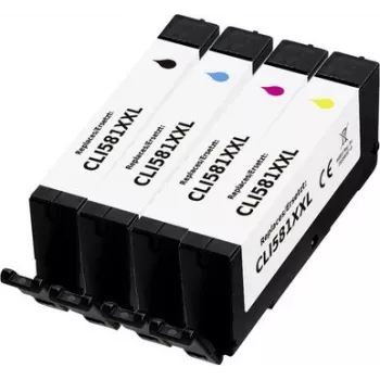Renkforce ühilduv tindikassettide komplekt Canon CLI-581 XXL must, tsüaan, magenta, kollane (RF-6953996)