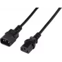 Renkforce Deluxe toite pikenduskaabel C13–C14 2 m must RF-7176936