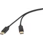 Renkforce DisplayPort-kaabel 1m must 4K UHD 60Hz isane-iseane kullatud kolmekordselt varjestatud RF-6830472