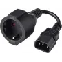 Renkforce toiteadapteri kaabel C14 pesast Schuko pistikupesani 0,15 m must RF-7176926