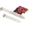 Renkforce RF-4679590 PCIe 2.0 x1 kuni 2x SATA III RAID kontrolleri kaart, madal profiil, ASM1061, RAID 0/1/JBOD
