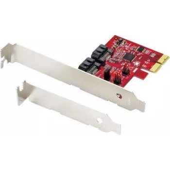 Renkforce RF-4679590 PCIe 2.0 x1 kuni 2x SATA III RAID kontrolleri kaart, madal profiil, ASM1061, RAID 0/1/JBOD