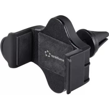Renkforce RF-5385148 360° pööratav ventilatsioonirestile kinnitatav autotelefoni hoidik 55–85 mm nutitelefonidele, must
