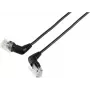 Renkforce RF-6071540 CAT 6 U/UTP võrgupatch-kaabel, RJ45, 0,5 m, must, 360° pööratavad nurgaall pistikud