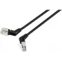 Renkforce RF-6071550 CAT 6a F/UTP paigalduskaabel, 2 m, must, 360° pööratavad RJ45 pistikud, nurga all väljumine
