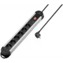 Renkforce RF-6417718 6-pesa liigpingekaitsega pikendusjuhe alumiiniumkorpusega, 1,5 m kaabel, must
