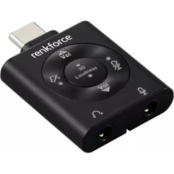 Renkforce RF-6615888 USB-C 3,5 mm heliadapter DAC-iga iPadile, iPhone'ile, iPodile ja USB-C seadmetele