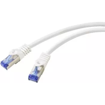 Renkforce RF-6830454 CAT 6a S/FTP patch-kaabel, RJ45, 2 m, valge