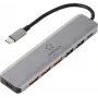 Renkforce RF-7465828 USB-C 6-in-1 hub, 3x USB-A 3.0, USB-C andmeport, 4K HDMI, 100W PD, hall