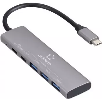 Renkforce RF-USBH-280 5-pordiline USB 3.2 Gen 1 jaotur USB-C PD laadimispordiga (RF-6439798)