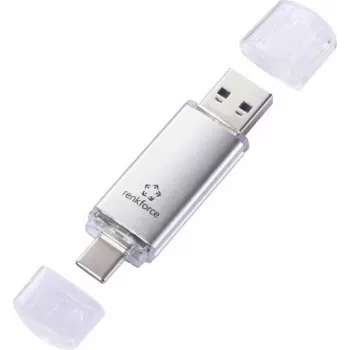Renkforce RF-USBOS-240 USB-mälupulk 128 GB hõbedane USB-A ja USB-C RF-7577906